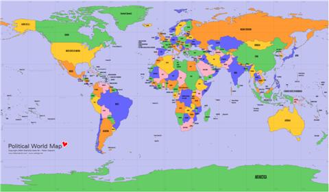 political world map free