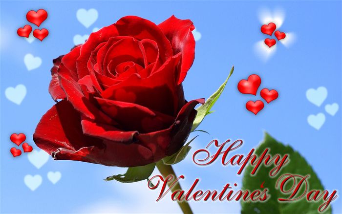 Romantic Happy Valentine's Day ecard 