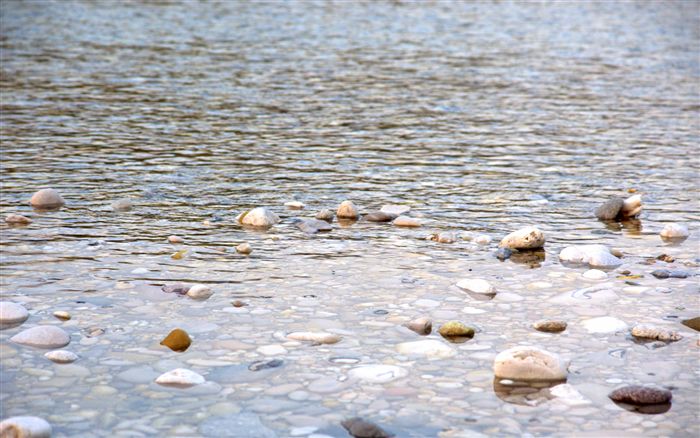 Zen peaceful pebble stones river 